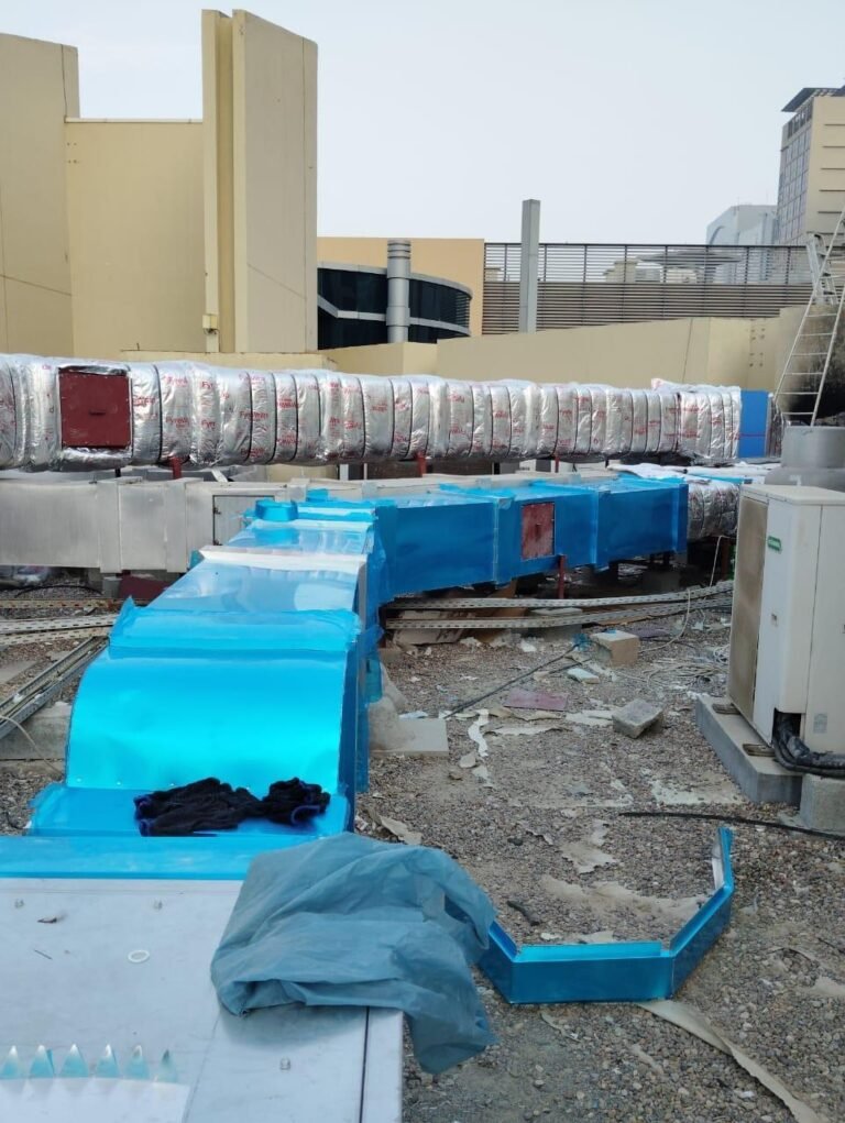 Fresh air ducting on the roof – Barbeque Nation – Al Wahda Mall, Abu Dhabi