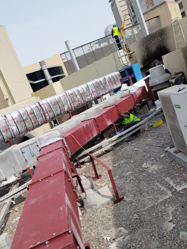 Roof duct installation – Barbeque Nation – Al Wahda Mall, Abu Dhabi
