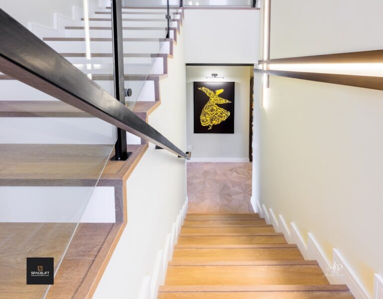 Staircase with glass balustrade – Villa – Tilal Al Furjan