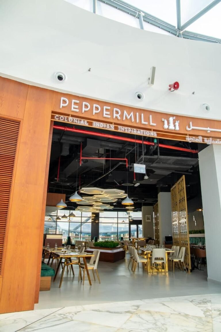 Restaurant shopfront and entrance – Pepper Mill Restaurant – Yas Mall, Abu Dhabi