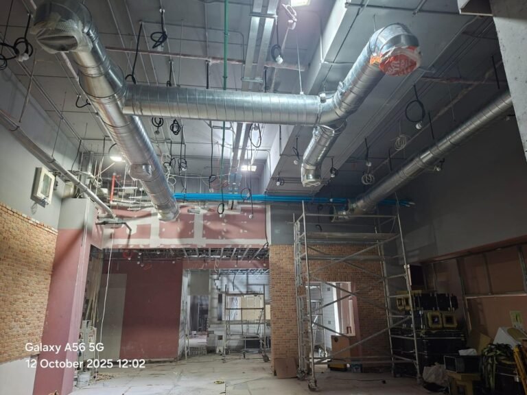 Ductwork and pipework installation – Raising Cane’s – Bawabat Al Sharq Mall, Abu Dhabi